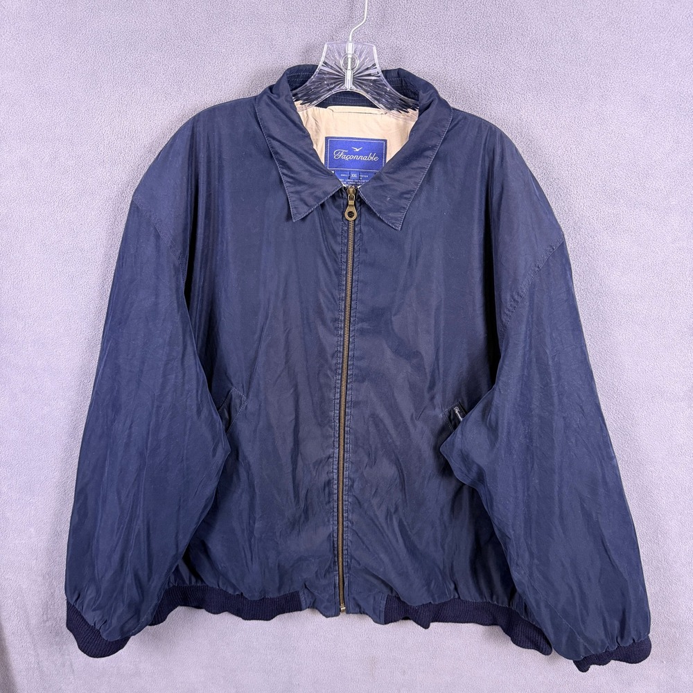 VTG Faconnable Jacket Mens XXL Bomber Water Resistant Heritage Prep Old Money